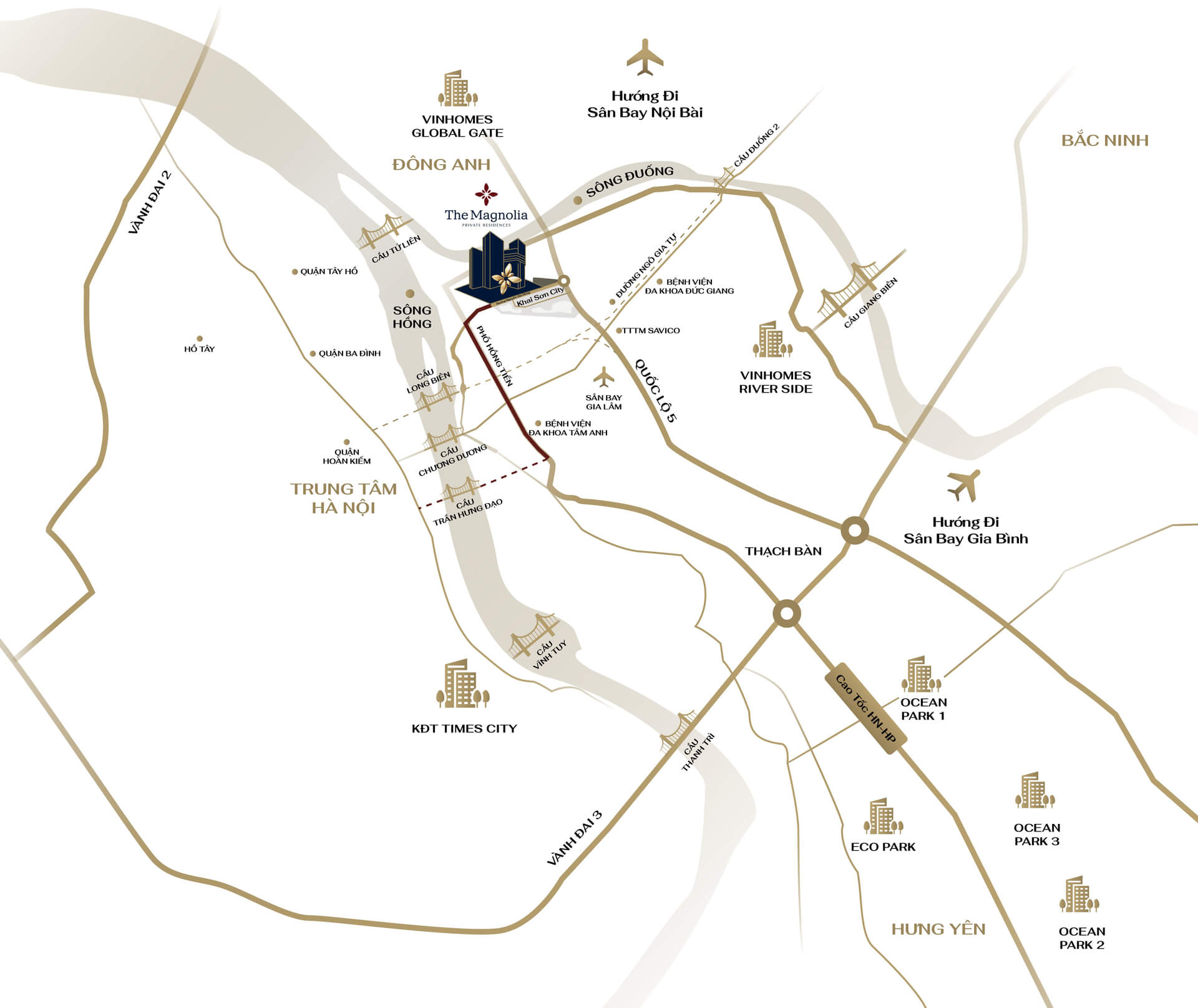 Bản Đồ Vị Trí The Magnolia - Khai Sơn City